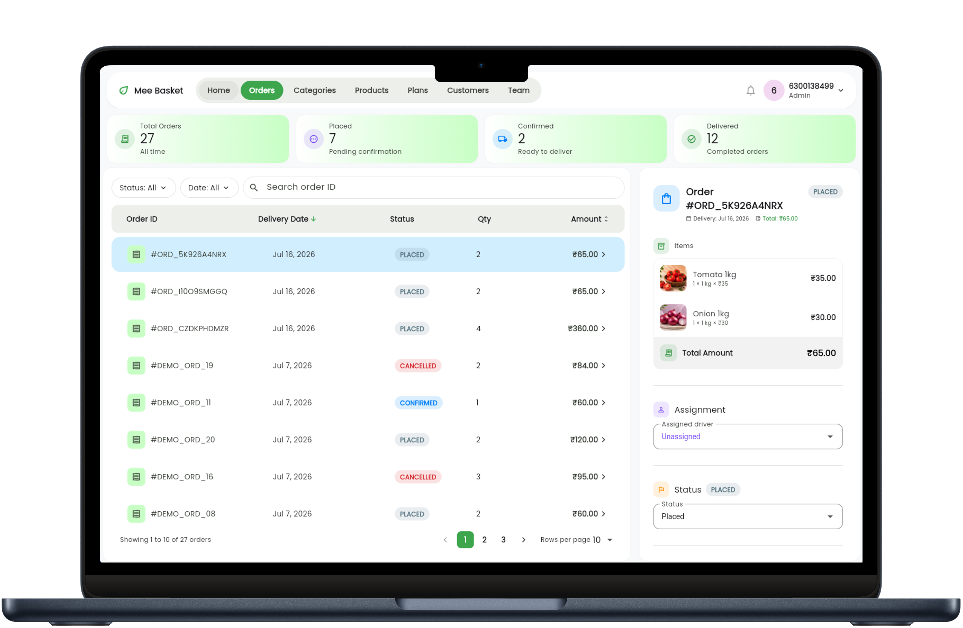 Tenant Dashboard screenshot